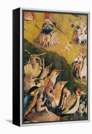 Garden of Earthly Delights,(Martyrs & Angels) by Hieronymus Bosch, c. 1503-04. Prado. Detail.-Hieronymus Bosch-Framed Stretched Canvas