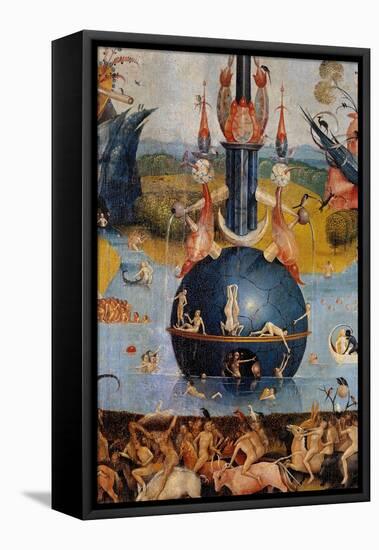 Garden of Earthly Delights,(Martyrs & Angels) by Hieronymus Bosch, c. 1503-04. Prado. Detail.-Hieronymus Bosch-Framed Stretched Canvas