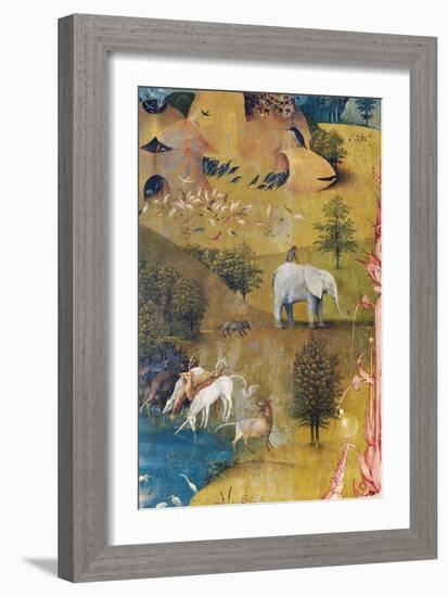 Garden of Earthly Delights-The Earthly Paradise-Hieronymus Bosch-Framed Art Print