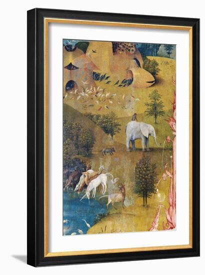 Garden of Earthly Delights-The Earthly Paradise-Hieronymus Bosch-Framed Art Print