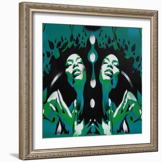 Garden of Eden-Abstract Graffiti-Framed Giclee Print