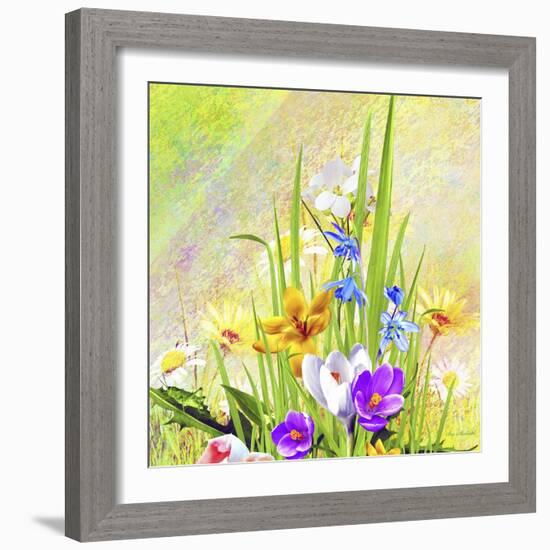 Garden Of Flowers M4-Ata Alishahi-Framed Giclee Print