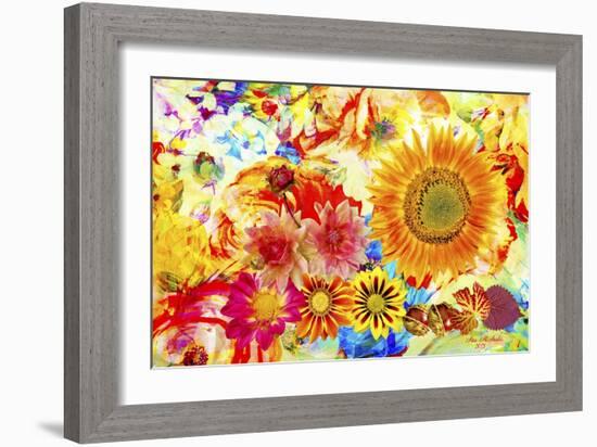 Garden Of Flowers M5-Ata Alishahi-Framed Giclee Print
