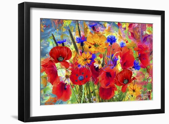 Garden Of Flowers M6-Ata Alishahi-Framed Giclee Print