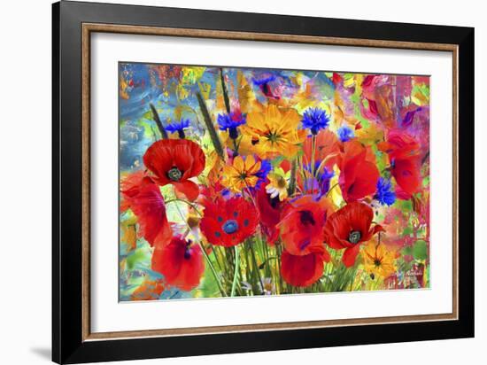 Garden Of Flowers M6-Ata Alishahi-Framed Giclee Print