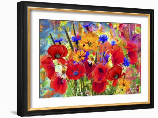 Garden Of Flowers M6-Ata Alishahi-Framed Giclee Print