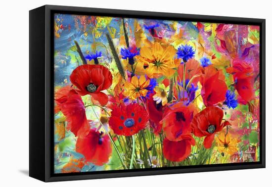 Garden Of Flowers M6-Ata Alishahi-Framed Premier Image Canvas