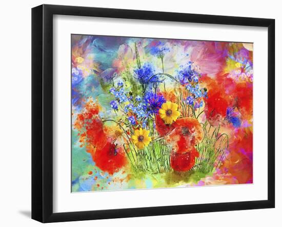Garden Of Flowers M7-Ata Alishahi-Framed Giclee Print