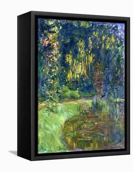 Garden of Giverny, 1923-Claude Monet-Framed Premier Image Canvas