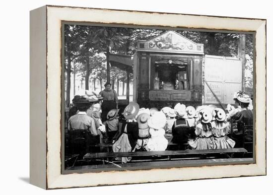 Garden of Luxembourg, Children with the Puppet-Brothers Seeberger-Framed Premier Image Canvas