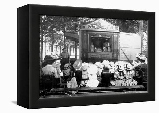 Garden of Luxembourg, Children with the Puppet-Brothers Seeberger-Framed Premier Image Canvas