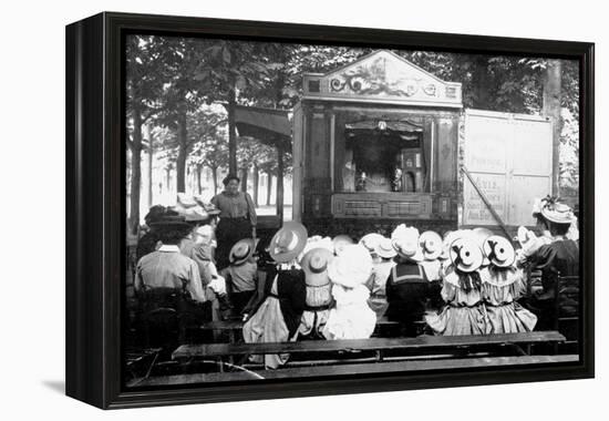 Garden of Luxembourg, Children with the Puppet-Brothers Seeberger-Framed Premier Image Canvas