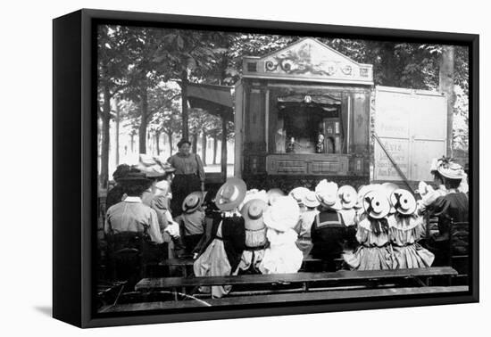 Garden of Luxembourg, Children with the Puppet-Brothers Seeberger-Framed Premier Image Canvas