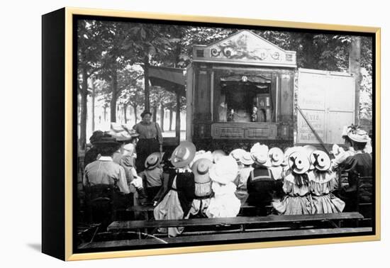 Garden of Luxembourg, Children with the Puppet-Brothers Seeberger-Framed Premier Image Canvas