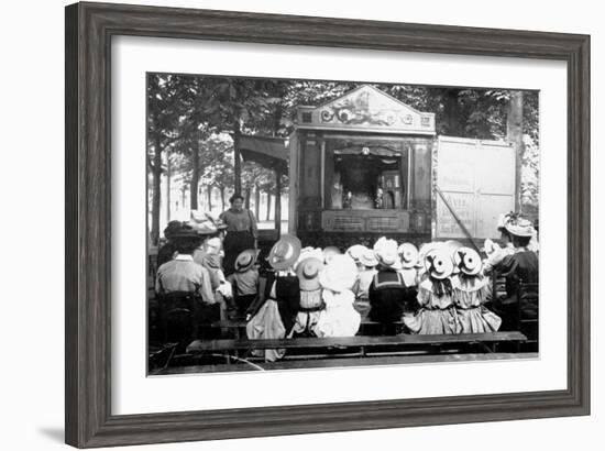 Garden of Luxembourg, Children with the Puppet-Brothers Seeberger-Framed Photographic Print