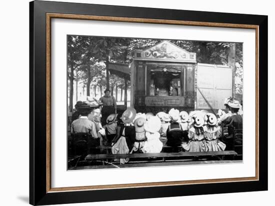 Garden of Luxembourg, Children with the Puppet-Brothers Seeberger-Framed Photographic Print