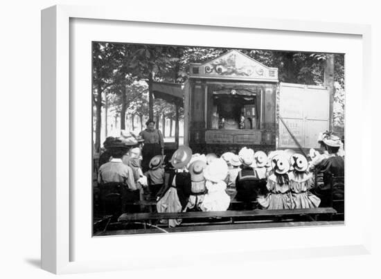 Garden of Luxembourg, Children with the Puppet-Brothers Seeberger-Framed Photographic Print