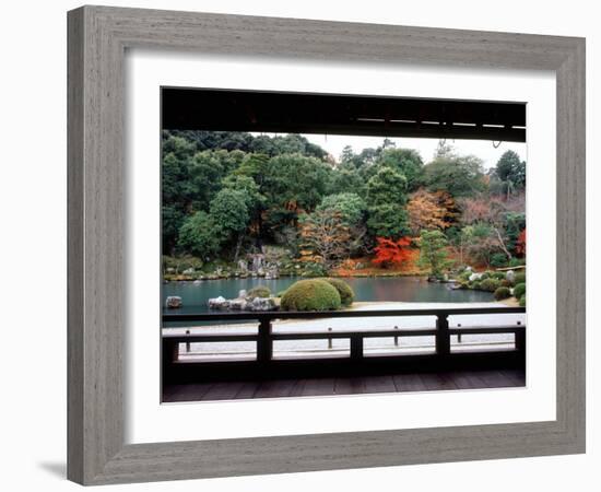 Garden of Tenryu-Ji Temple in Autumn, Kyoto, Japan-null-Framed Photographic Print