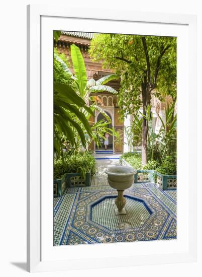 Garden of the 19th Century Bahia Palace, A. Marrakech, Morocco-Nico Tondini-Framed Photographic Print