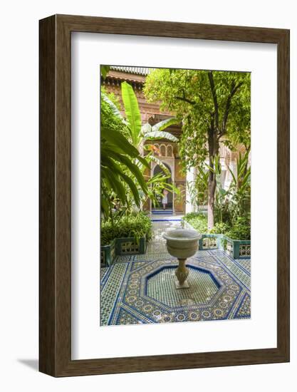 Garden of the 19th Century Bahia Palace, A. Marrakech, Morocco-Nico Tondini-Framed Photographic Print