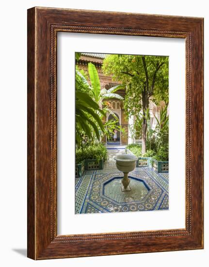 Garden of the 19th Century Bahia Palace, A. Marrakech, Morocco-Nico Tondini-Framed Photographic Print