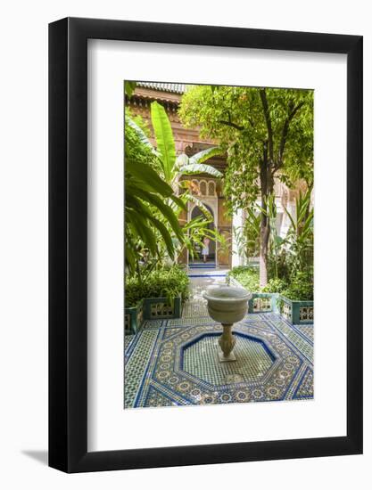 Garden of the 19th Century Bahia Palace, A. Marrakech, Morocco-Nico Tondini-Framed Photographic Print