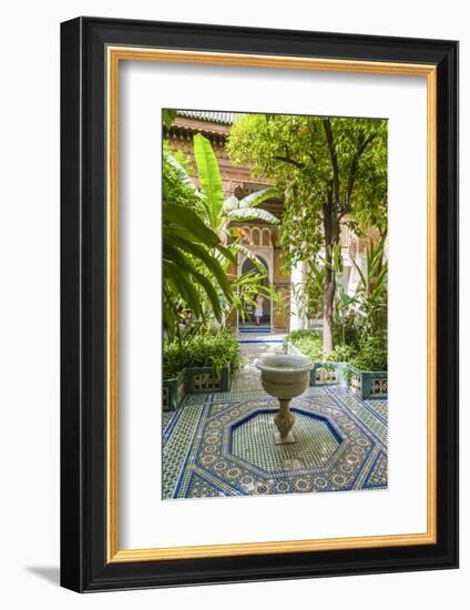 Garden of the 19th Century Bahia Palace, A. Marrakech, Morocco-Nico Tondini-Framed Photographic Print