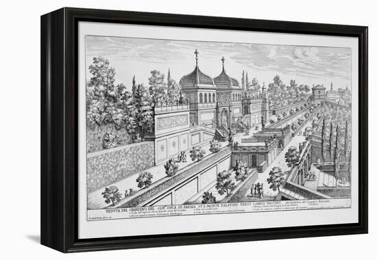 Garden of the Duke of Parma on the Palatine Hill, Looking Towards Campo Vaccino, Rome-Giovanni Battista Falda-Framed Premier Image Canvas
