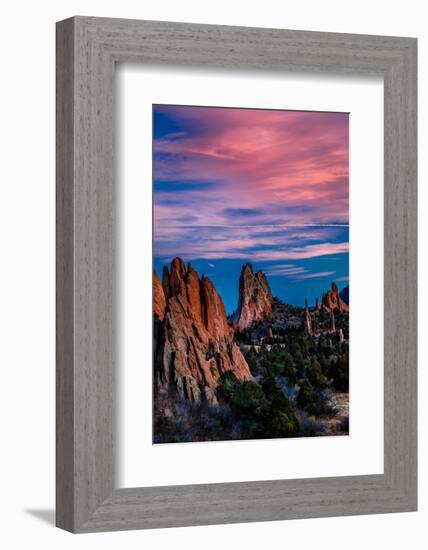 GARDEN OF THE GODS, COLOARDO SPRINGS, CO, USA - a National Natural Landmark features Sedimentary...-null-Framed Photographic Print