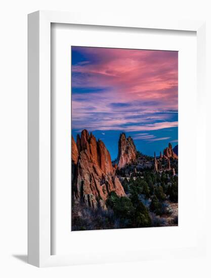 GARDEN OF THE GODS, COLOARDO SPRINGS, CO, USA - a National Natural Landmark features Sedimentary...-null-Framed Photographic Print