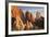 Garden of the Gods, Rock Formations at Sunset, Colorado Springs, Colorado, USA-Walter Bibikow-Framed Photographic Print