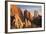 Garden of the Gods, Rock Formations at Sunset, Colorado Springs, Colorado, USA-Walter Bibikow-Framed Photographic Print