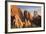 Garden of the Gods, Rock Formations at Sunset, Colorado Springs, Colorado, USA-Walter Bibikow-Framed Photographic Print