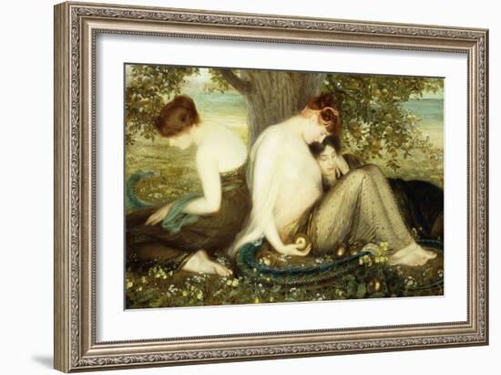 Garden of the Hesperides, C.1900 (Oil on Canvas)-Albert Herter-Framed Giclee Print