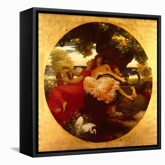 Garden Of The Hesperides-Frederick Leighton-Framed Stretched Canvas