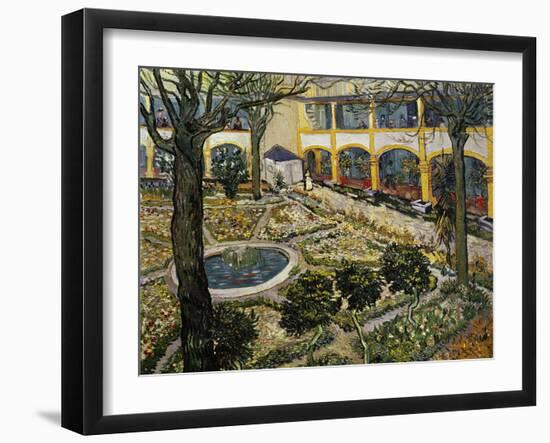 Garden of the Hospital at Arles-Vincent van Gogh-Framed Giclee Print