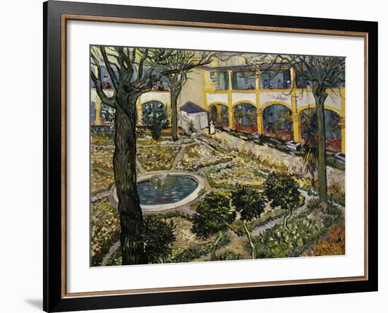 Garden of the Hospital at Arles-Vincent van Gogh-Framed Giclee Print