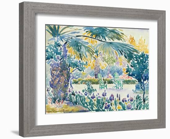 Garden of the Painter at Saint Clair, 1908-Henri-Edmond Cross-Framed Giclee Print