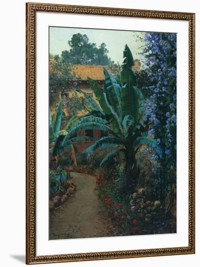 Garden of the Potter Hotel-Theodore Wores-Framed Art Print