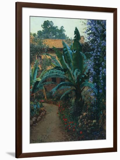 Garden of the Potter Hotel-Theodore Wores-Framed Art Print