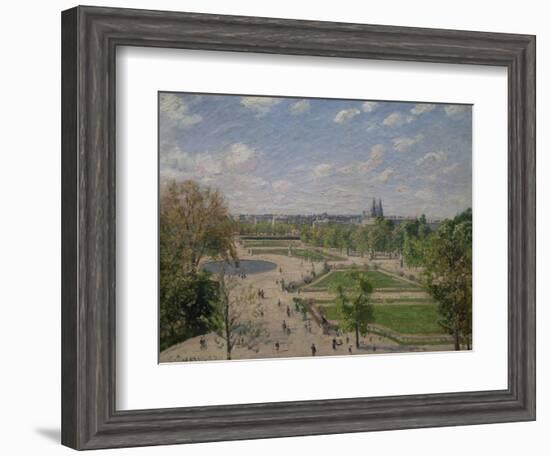 Garden of the Tuileries in the Spring-Camille Pissarro-Framed Art Print