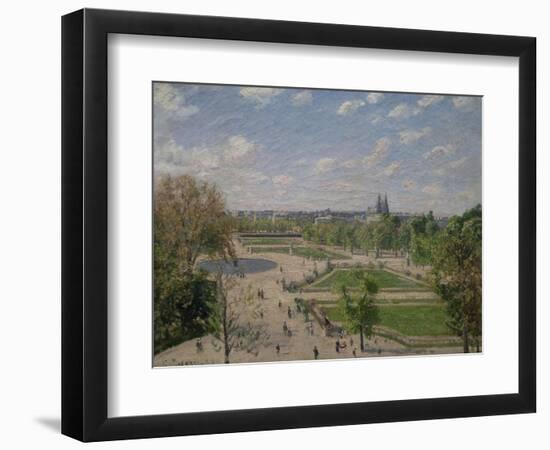 Garden of the Tuileries in the Spring-Camille Pissarro-Framed Art Print