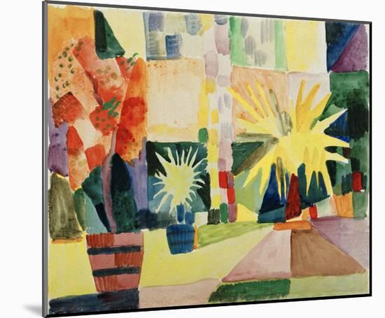 Garden on Lake Thun-Auguste Macke-Mounted Giclee Print