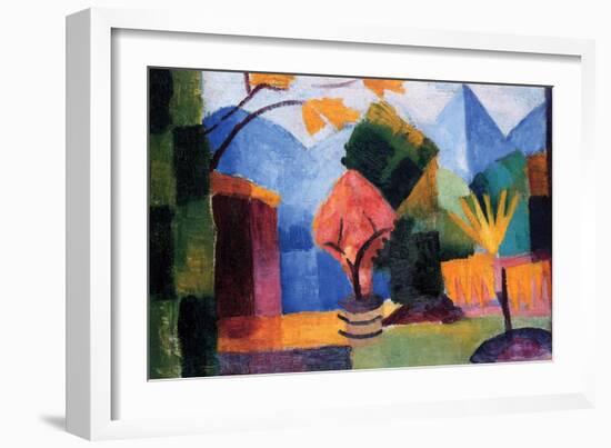 Garden on the Lake of Thun-Auguste Macke-Framed Art Print