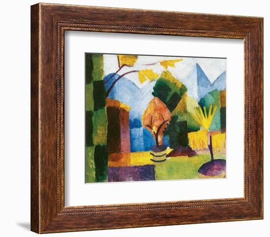 Garden on the Lake-Auguste Macke-Framed Premium Giclee Print