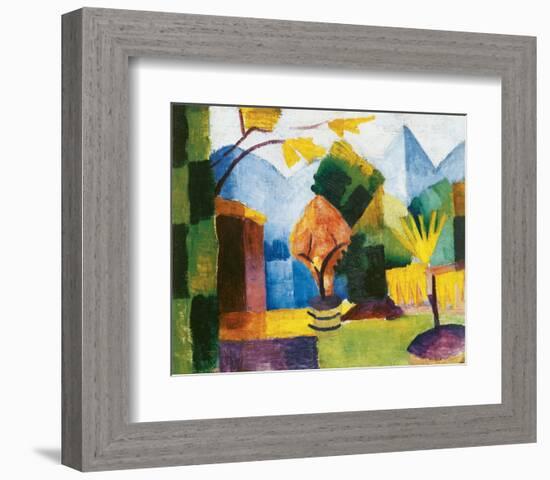 Garden on the Lake-Auguste Macke-Framed Premium Giclee Print