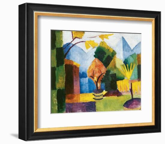 Garden on the Lake-Auguste Macke-Framed Premium Giclee Print