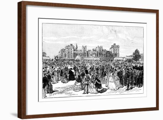 Garden Party at Windsor Castle, 19th Century-null-Framed Giclee Print