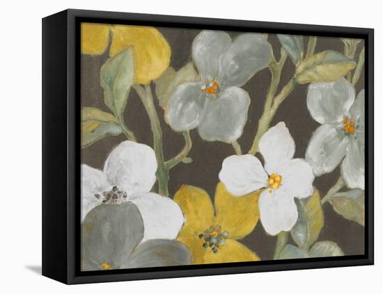 Garden Party in Gray I-Lanie Loreth-Framed Stretched Canvas