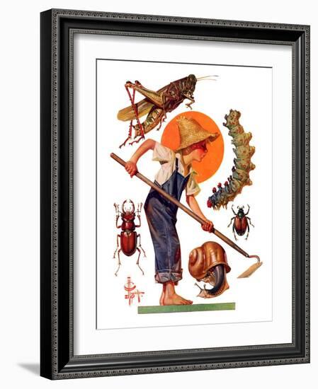 "Garden Pests,"June 4, 1932-Joseph Christian Leyendecker-Framed Giclee Print